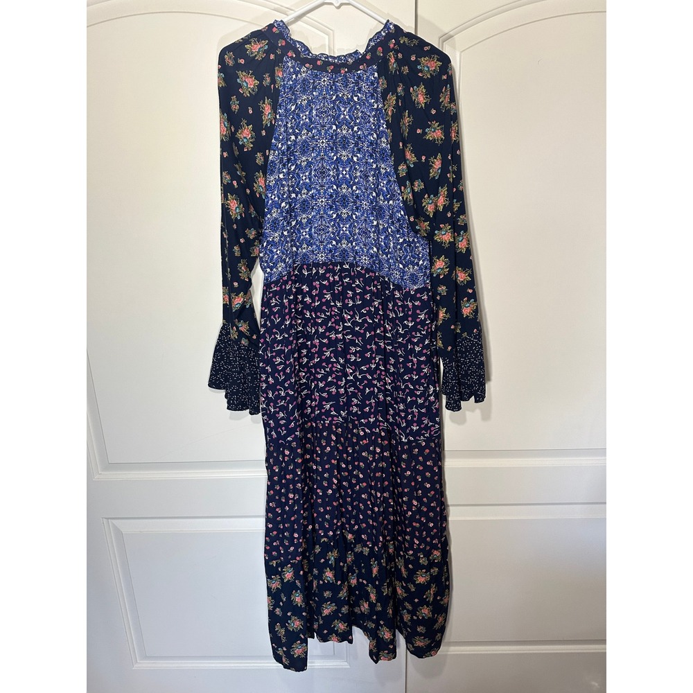 Pyramid Collection Patchwork Floral Boho Maxi Dre… - image 3